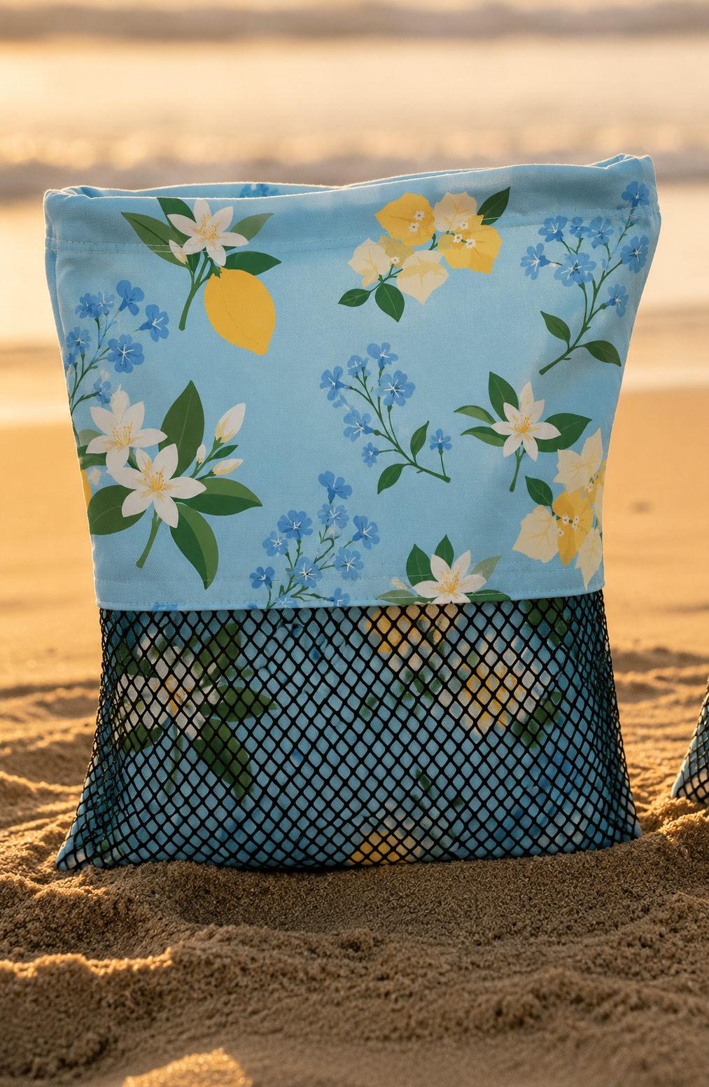 POSITANO - serviette de plage et pochon assorti
