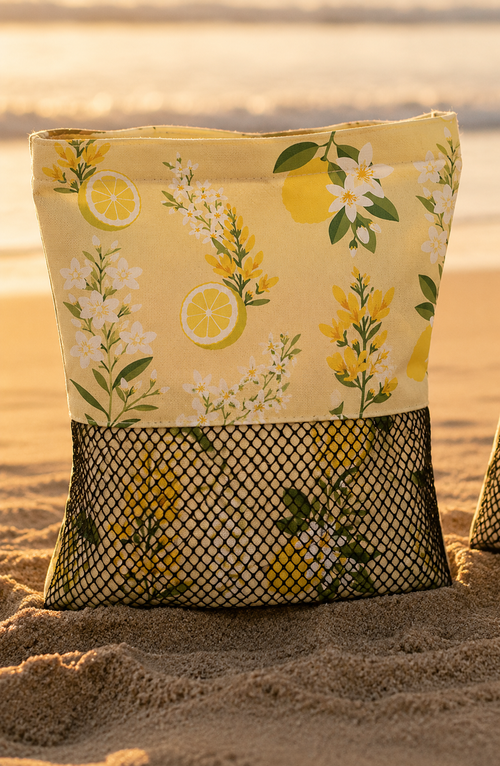 CALABRE - serviette de plage et pochon assorti