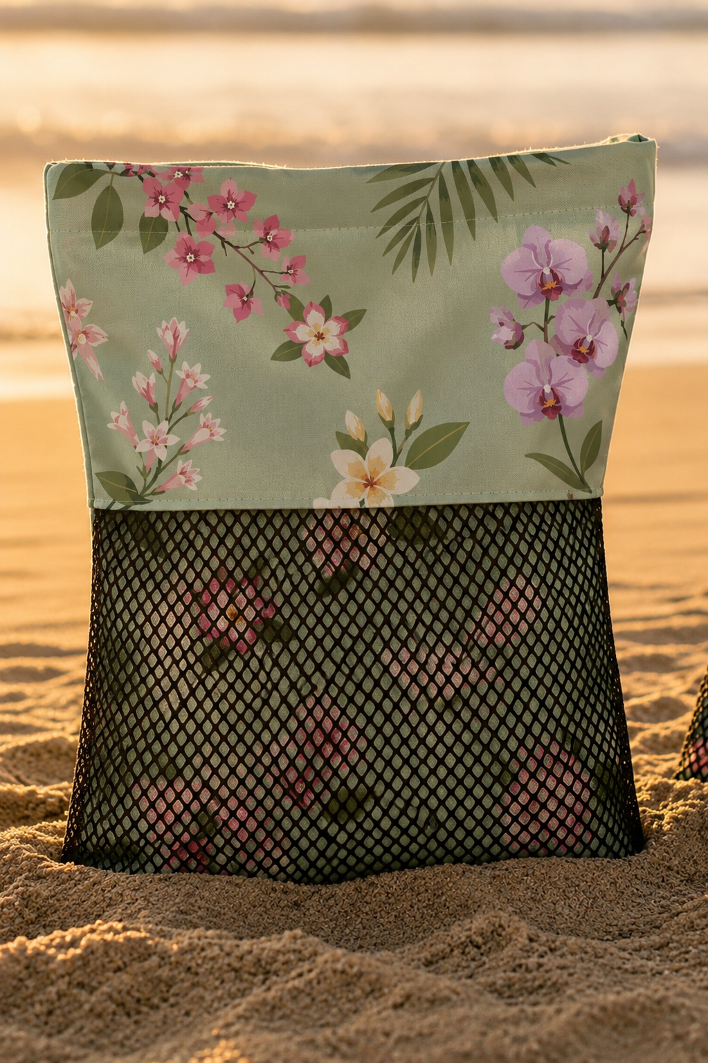 BALI - serviette de plage et pochon assorti